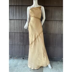 ๐ฅVintage Y2K Asymmetrical Neck Beaded Embellished Open Back Formal Party Dress
